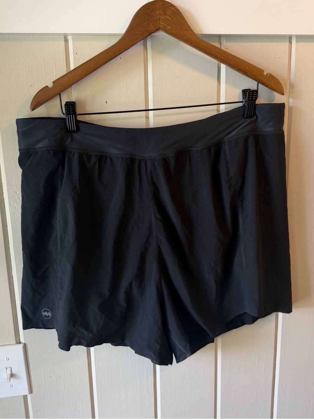 Women’s Janji Black Running Shorts, Elastic Waistband w/ Tie, EUC